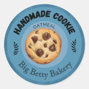 Benutzerdefinierte Hafermehl-Cookie-Labels Perso Runder Aufkleber