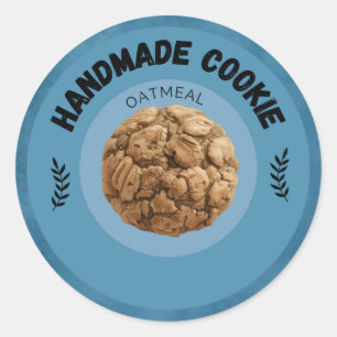 Benutzerdefinierte Hafermehl-Cookie-Labels Perso Runder Aufkleber