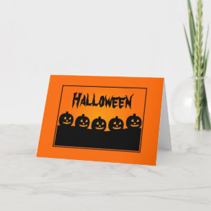 Benutzerdefinierte Halloween-Jack-o-Lantern-Karte Karte