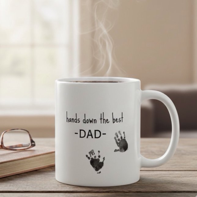 Benutzerdefinierte Handdrucke Foto Best Vater Kaffeetasse (Von Creator hochgeladen)
