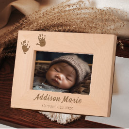 Benutzerdefinierte Handdrucke Neugeborene Neuelter Geätzte Rahmen