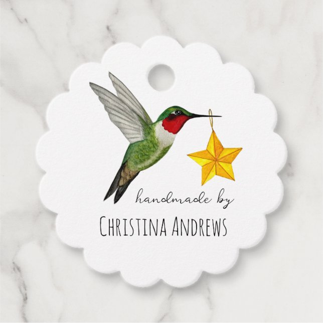 Benutzerdefinierte, handgefertigte Vorzugstags Geschenkanhänger (Vorderseite)