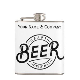 Benutzerdefinierte handgeschriebene Logo-Bierflasc Flachmann