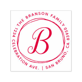 Benutzerdefinierte handgezeichnet Kreise Erste Rüc Permastempel