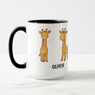 Benutzerdefinierte handgezeichnete niedliche Giraf Tasse