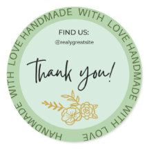 Benutzerdefinierte Handmade mit Liebe Vielen Dank