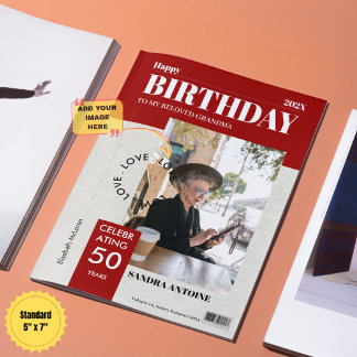 Benutzerdefinierte Happy Birthday Foto-Magazin-Cov