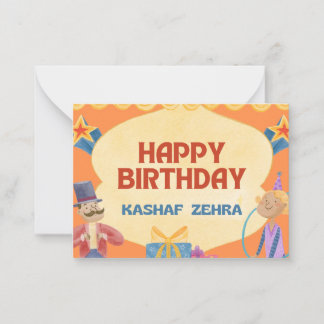 Benutzerdefinierte Happy Birthday-Karte für Kinder Mitteilungskarte