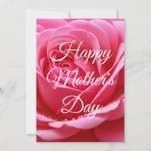 Benutzerdefinierte Happy Mothers Day Rose Blume Einladung