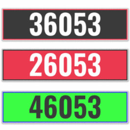Benutzerdefinierte Hausnummern - Postfach Aufkleber