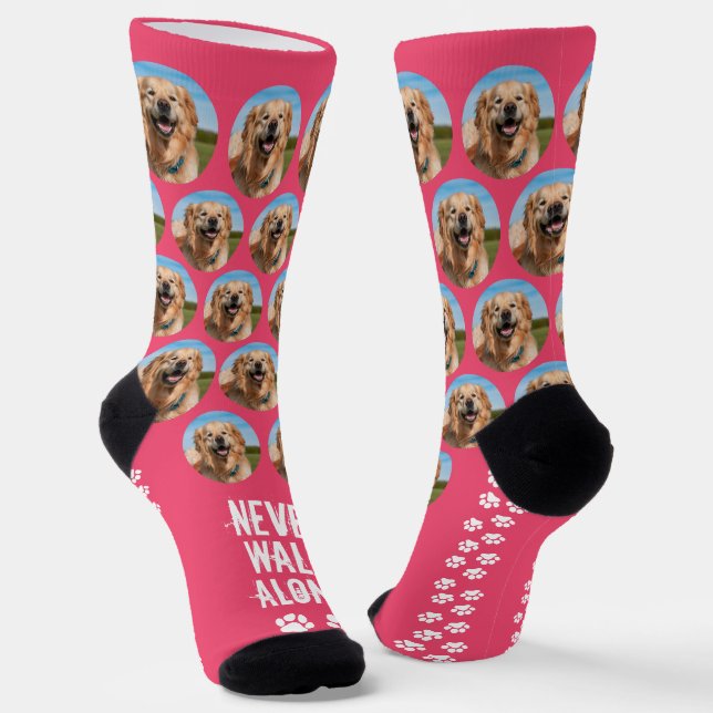 Benutzerdefinierte Haustier-Foto-Socken mit einzig Socken (Gewinkelt)