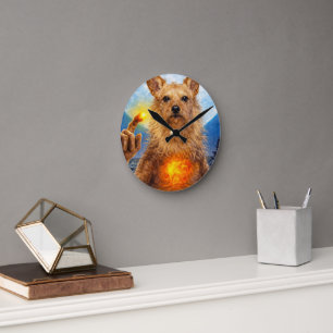Benutzerdefinierte Haustier-Kunst Acryl-Wanduhr – Runde Wanduhr