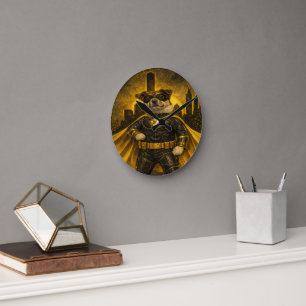 Benutzerdefinierte Haustier-Kunst Acryl-Wanduhr –  Runde Wanduhr