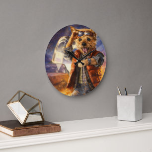 Benutzerdefinierte Haustierkunst Acryl-Wanduhr – 2 Große Wanduhr