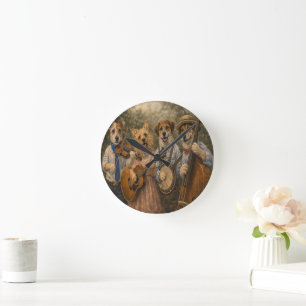 Benutzerdefinierte Haustierkunst Acryl-Wanduhr – 2 Runde Wanduhr