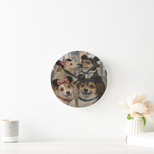 Benutzerdefinierte Haustierkunst Acryl-Wanduhr – 3 Runde Wanduhr
