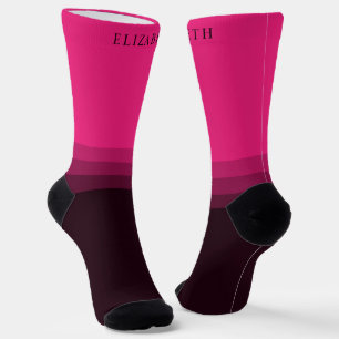 Benutzerdefinierte Helle Rosa Lila Braune Farbkomb Socken
