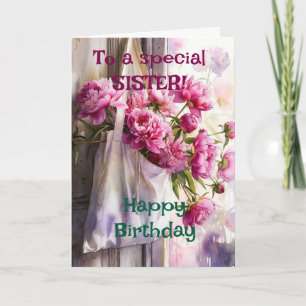 Benutzerdefinierte helle rosa Lilien Alles Gute zu Karte