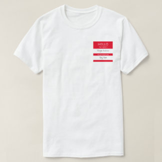 Benutzerdefinierte HELLO Mein Name und Pronomen T-Shirt