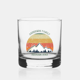 Benutzerdefinierte Herbst-Rückzugs-Sonnenuntergang Whiskyglas