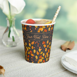 Benutzerdefinierte Herbstleaves und Berries Pappbecher