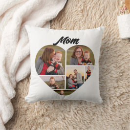 Benutzerdefinierte Herz-Form-Familienfoto-Collage  Kissen