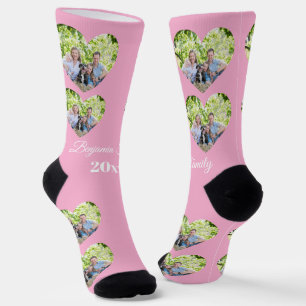 Benutzerdefinierte Herz-Foto-Familien-Socken Per Socken