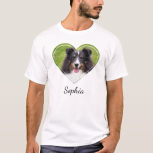 Benutzerdefinierte Herzform Haustierfoto mit einem T-Shirt
