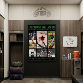 Benutzerdefinierte High School Abschluss Baseball Poster