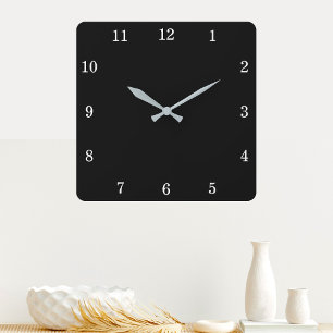 Benutzerdefinierte Hintergrundfarbe Personalisiert Quadratische Wanduhr