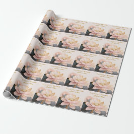 Benutzerdefinierte Hochzeit Rosa Lotus Herzlichen Geschenkpapier