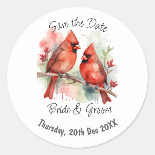 Benutzerdefinierte Hochzeit Save the Date Weihnach Runder Aufkleber