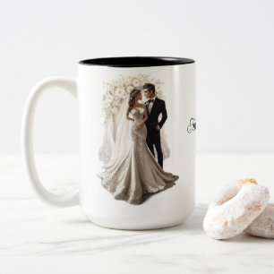 Benutzerdefinierte Hochzeit  Zweifarbige Tasse