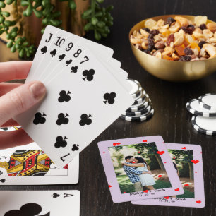 Benutzerdefinierte Hochzeitsfoto-Spielkarten Perso Spielkarten