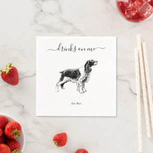 Benutzerdefinierte Hochzeitsgetränke auf mir Hund Serviette