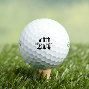 Benutzerdefinierte Hochzeitsgunst Monogramm Vorlag Golfball