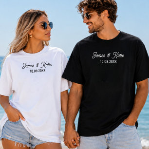 Benutzerdefinierte Hochzeitspassende Feier Für Paa T-Shirt