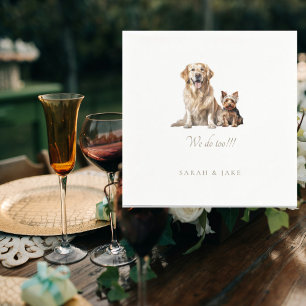 Benutzerdefinierte Hochzeitsservietten für Haustie Serviette