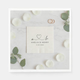 Benutzerdefinierte Hochzeitsservietten: Personalis Serviette
