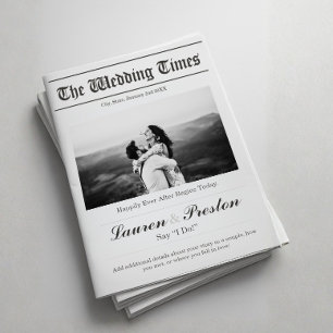 Benutzerdefinierte Hochzeitszeitung - Lustiges Gäs Einladung
