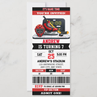 Benutzerdefinierte Hockey-Spiel-Ticket-Geburtstags Einladung