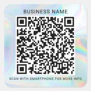 Benutzerdefinierte holografische QR-Code-Geschäfts Quadratischer Aufkleber