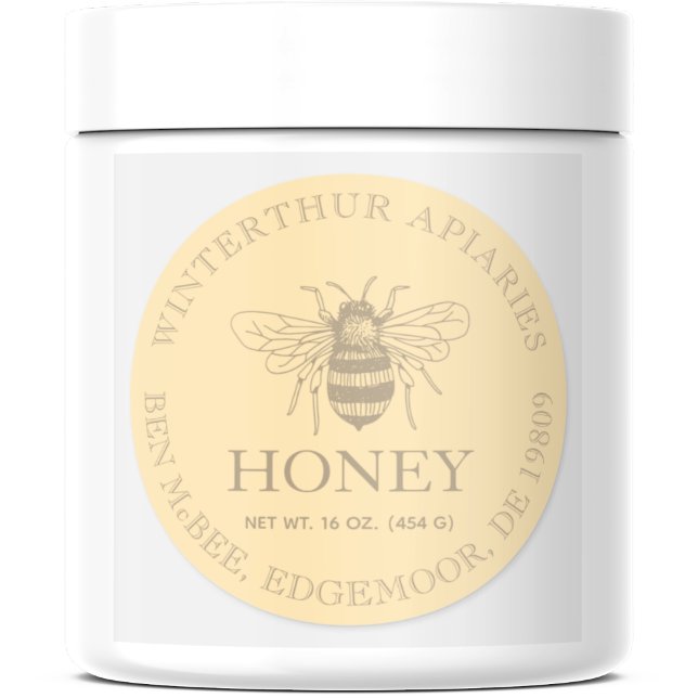 Benutzerdefinierte Honig-Geschäftsförderung Runder Aufkleber (Custom Honey Business Promotional Classic Round Sticker)