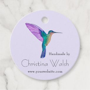 Benutzerdefinierte Hummingbird-Bevorzugungstags Geschenkanhänger