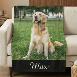 Benutzerdefinierte Hund-Foto-Flanelldecke Fleecedecke