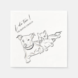 Benutzerdefinierte Hundcocktail Napkins mit Foto f Serviette