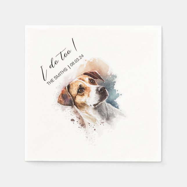 Benutzerdefinierte Hundcocktail Napkins mit Foto f Serviette (Vorderseite)