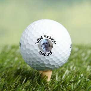 Benutzerdefinierte Hunde-Foto-Ich-liebe-meine-Mutt Golfball