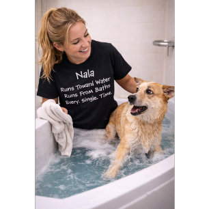 Benutzerdefinierte Hunde laufen auf Wasser zu und T-Shirt