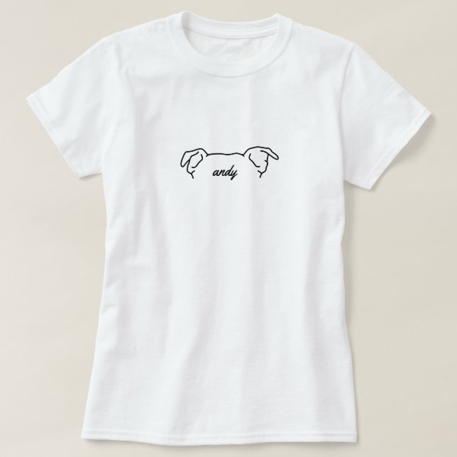 Benutzerdefinierte Hunde Ohr Shirt Hunde Mama (Design vorne)